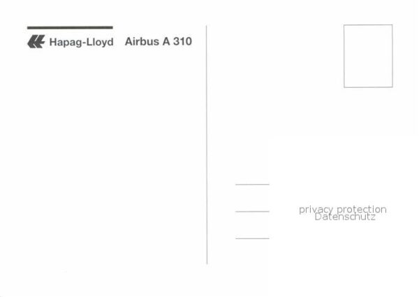 Flugzeuge Zivil Hapag-Lloyd Airbus A310 – Bild 2
