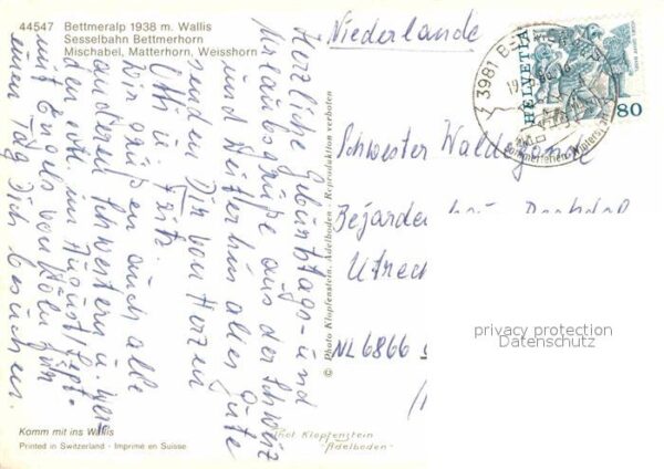 Sessellift Bettmerhorn Bettmeralp Mischabel Matter – Bild 2