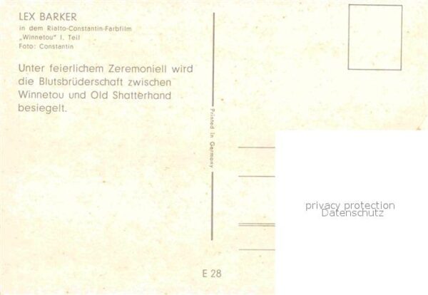 Schauspieler Lex Barker Film Winnetou 1. Teil – Bild 2