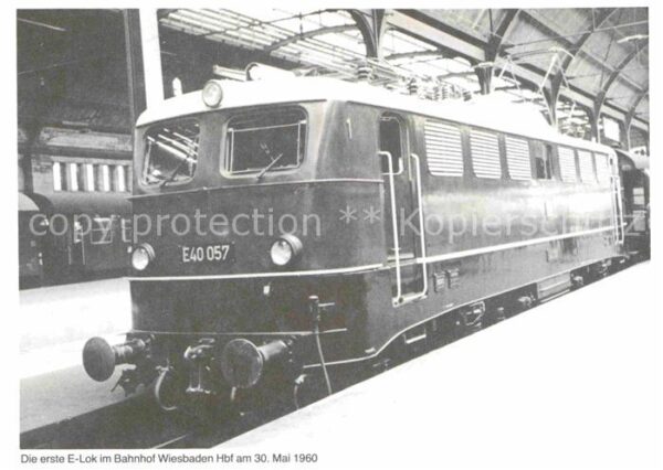 Lokomotive Erste E-Lok Wiesbaden Hauptbahnhof 30.