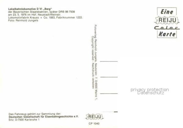 Lokomotive D VI Berg Bayerische Staatsbahn Hauptba – Bild 2