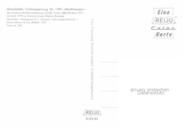Eisenbahn Triebwagenzug Nr. 1981 Northlander Toro – Bild 2