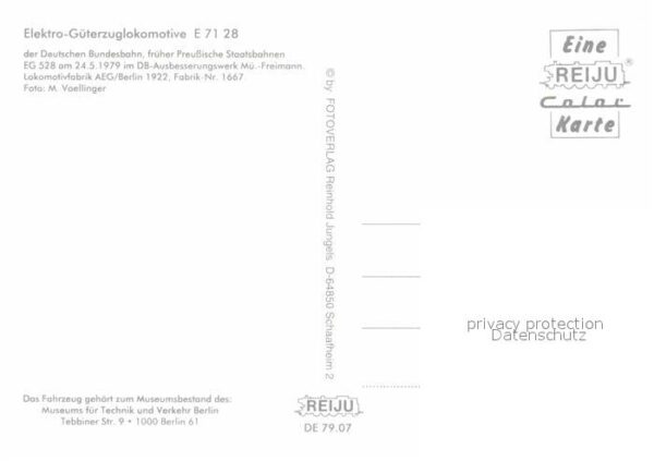 Lokomotive Elektro-Güterzuglokomotive E 71 28 DB-A – Bild 2