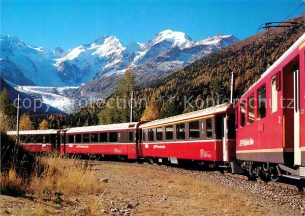 Eisenbahn Montebello-Kehre Morteratsch Piz Bernin