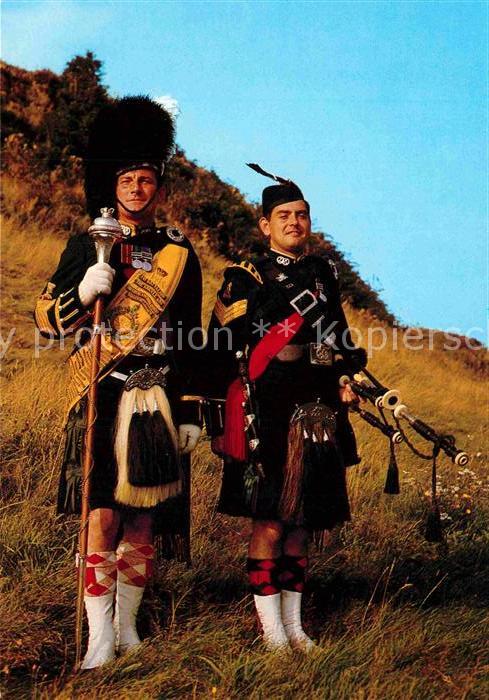 Leibgarde Wache Drum Major and Piper Argyll and Sutherl
