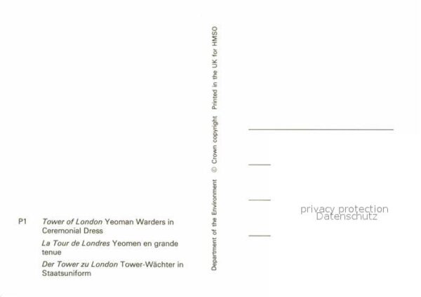 Leibgarde Wache Yeoman Warders Ceremonial Dress Tower o – Bild 2