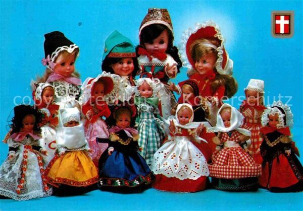 Puppe Doll Poupee Kinderspielzeug Dänemark Nationale Puppen Trachten