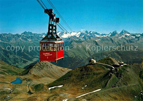 Seilbahn Weissfluhgipfel Parsenn Silvrettagruppe