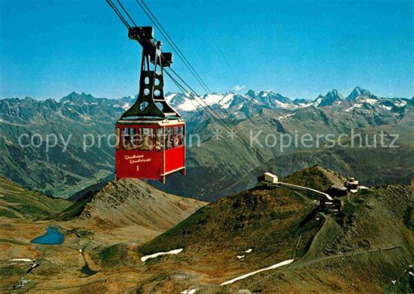 Seilbahn Weissfluhgipfel Parsenn Silvrettagruppe