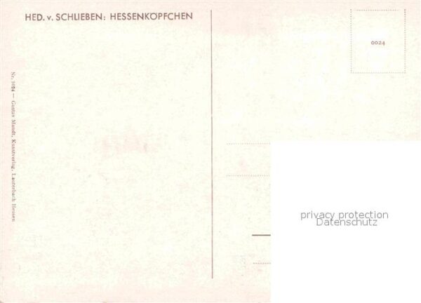 Kuenstlerkarte Hed. v. Schlieben Hessenköpfchen – Bild 2