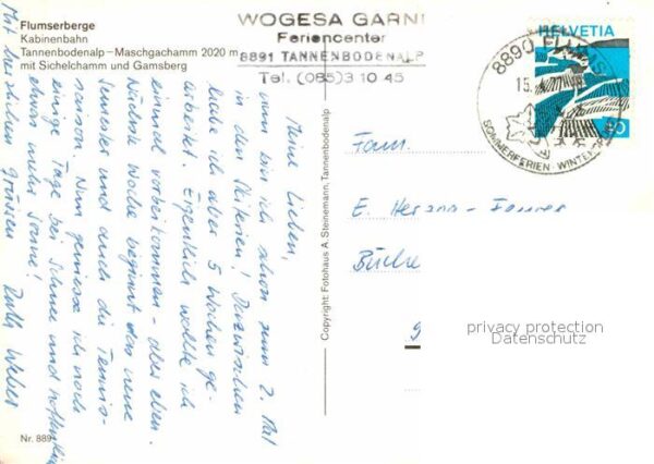 Seilbahn Tannenbodenalp Maschgachamm Flumserberg – Bild 2