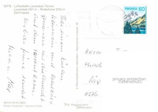 Seilbahn Leukerbad Torrent Rinderhütte Gemmipass – Bild 2