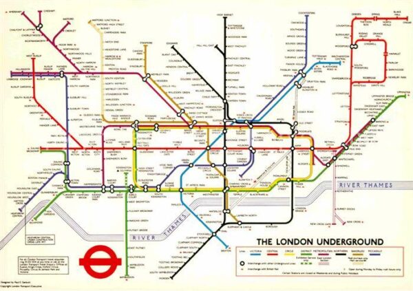 U-Bahn Subway Underground Metro London Liniennetz Netzplan