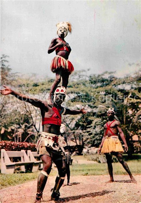Typen Afrika Abidjan Groupe de Danseurs Tänzer