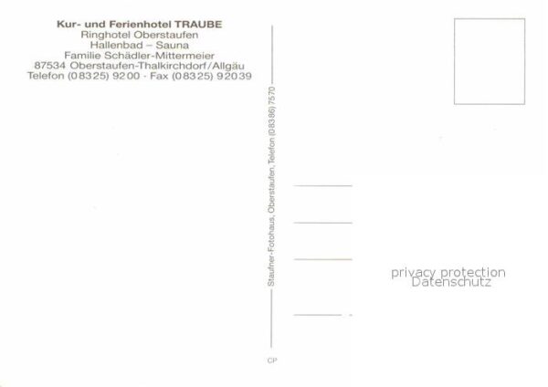 Thalkirchdorf Kur- Ferienhotel Traube – Bild 2