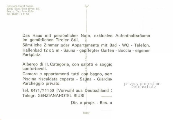 Siusi allo Sciliar Genziana Hotel Enzian – Bild 2