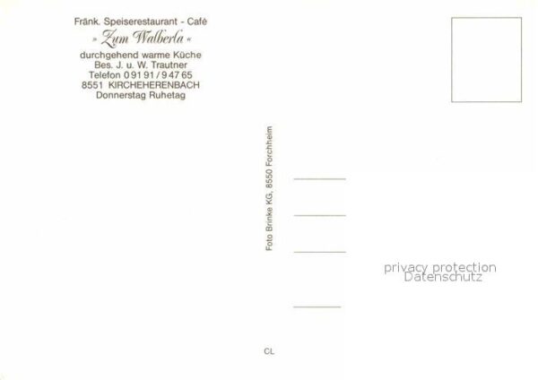 Kirchehrenbach Speiserestaurant Zum Walberla – Bild 2