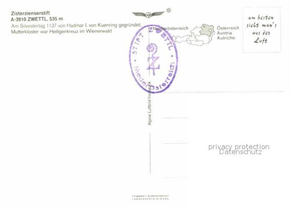Zwettl-Niederoesterreich Zisterzienserstift Fliegeraufnahme – Bild 2
