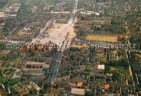 Pompei Fliegeraufnahme Scavi