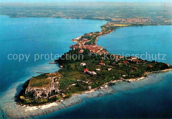 Sirmione Lago di Garda Fliegeraufnahme
