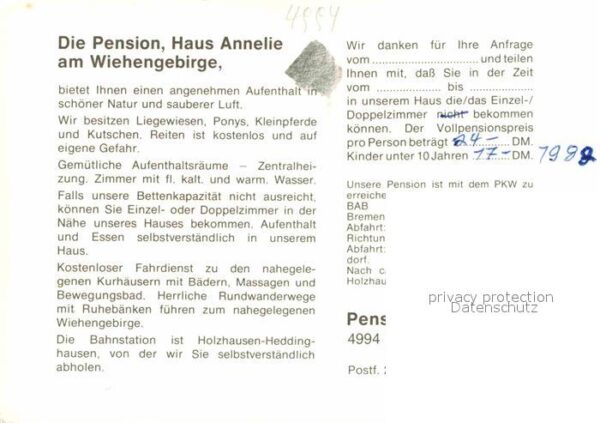 Bad Holzhausen Luebbecke Pension-Haus-Annelie – Bild 2