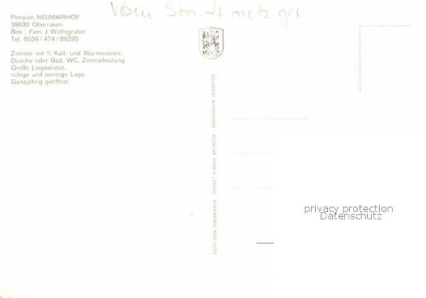 Oberrasen Pension Neumairhof – Bild 2
