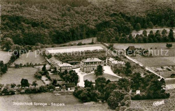 Springe Deister Fliegeraufnahme Jagdschloß Saupark