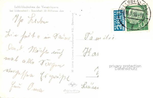 Versetalsperre Fliegeraufnahme bei Lüdenscheid – Bild 2