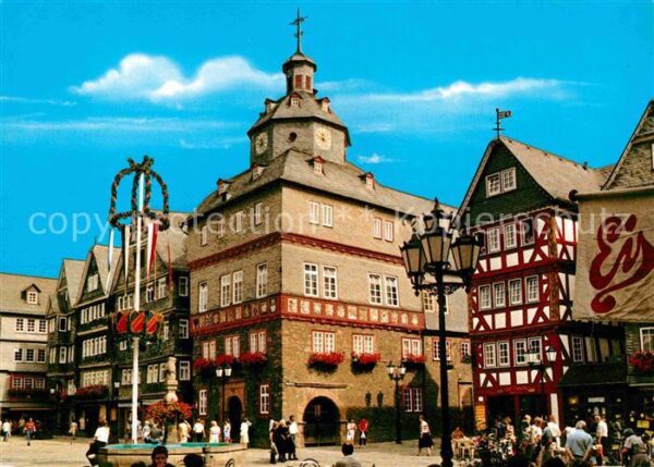 Herborn Hessen Marktplatz mit Rathaus