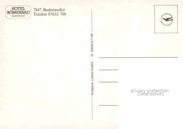 Badenweiler Fliegeraufnahme Hotel Römerbad – Bild 2