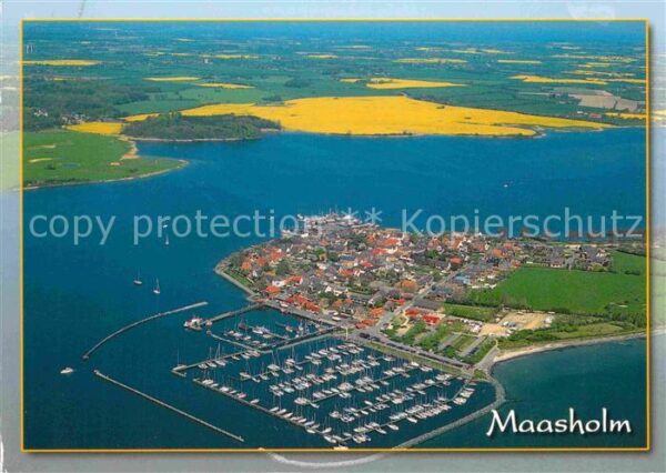 Maasholm Fliegeraufnahme mit Hafen