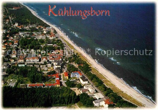 Kuehlungsborn Ostseebad Fliegeraufnahme mit Strand