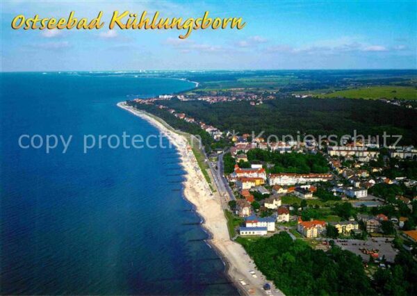 Kuehlungsborn Ostseebad Fliegeraufnahme mit Strand