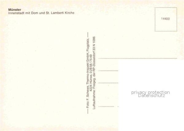 Muenster Westfalen Fliegeraufnahme Dom St. Lamberti Kirche – Bild 2