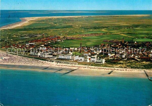 Borkum Fliegeraufnahme mit Strand