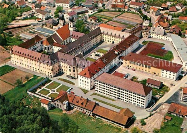 Metten Donau Fliegeraufnahme Benediktinerabtei mit S