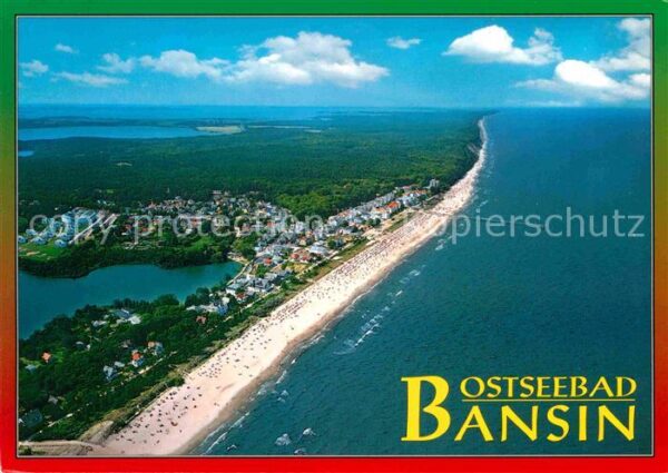 Bansin Ostseebad Fliegeraufnahme mit Strand