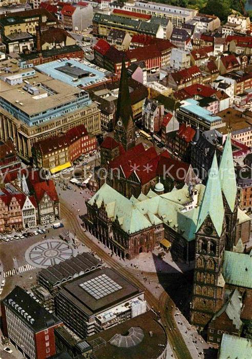 Bremen Fliegeraufnahme Marktplatz