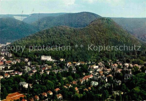 Bad Harzburg Fliegeraufnahme mit Sanatorium am Burgb