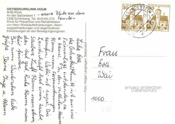 Schoenberg Holstein Fliegeraufnahme Ostseekurklinik Holm – Bild 2