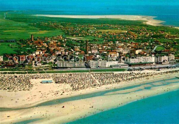 Borkum Fliegeraufnahme mit Strand