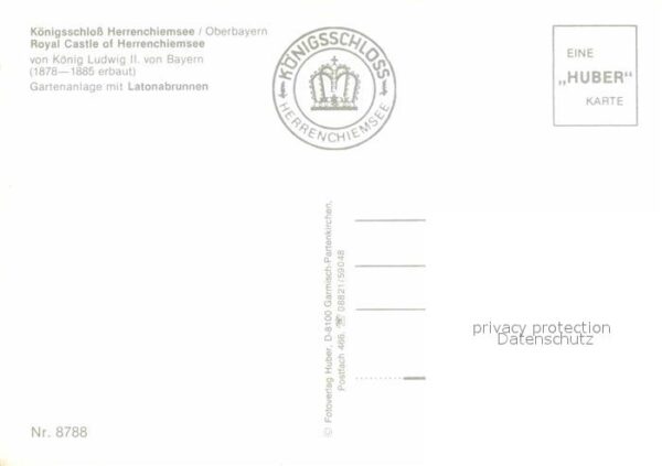 Herrenchiemsee Königsschloß Latonabrunnen König Ludwig – Bild 2