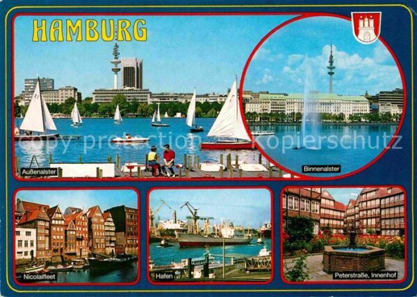 Hamburg Außenalster Binnenalster Peterstraße Ha