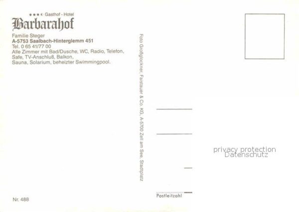 Saalbach-Hinterglemm Gasthaus Hotel Barbarahof – Bild 2