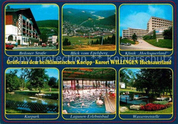 Willingen Sauerland Briloner Straße Blick vom Ettelsberg Ku