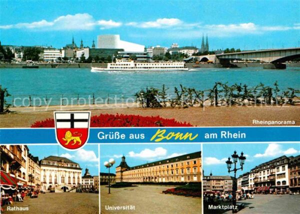 Bonn Rhein Rheinpromenade Marktplatz Universität R