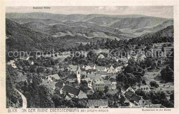 Baden-Baden Blick von der Ruine Ebersteinburg