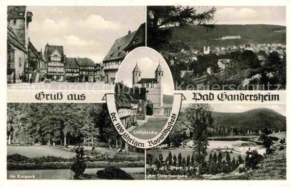 Bad Gandersheim Marktplatz Kurpark Oberbergsee Stiftski