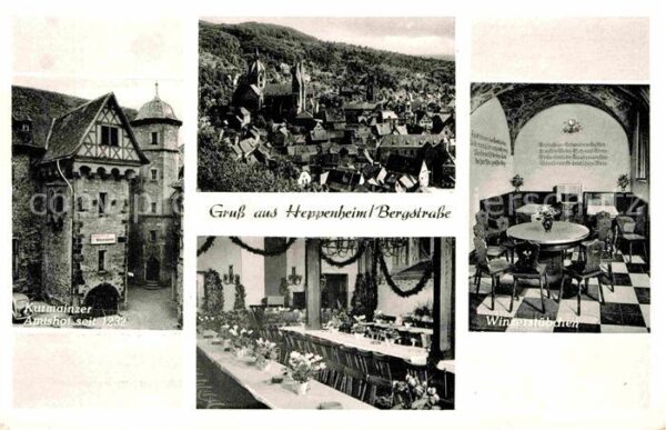 Heppenheim Bergstrasse Kurmainzer Amtshof Gesamtansicht Winzer