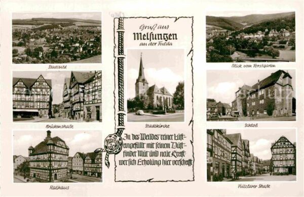 Melsungen Fulda Gesamtansicht Rathaus Schloss Stadtkirc